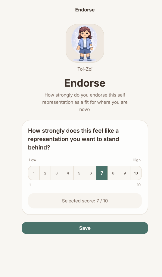 Anchored app endorse screen
